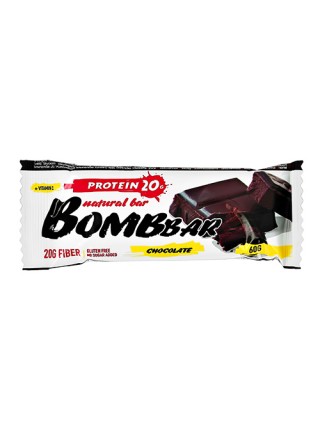 Батончик неглазированный BOMBBAR Двойной шоколад (60г)