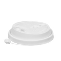 Крышка для бумажных стаканов с флип-топ питейником 80 мм (Белая)
