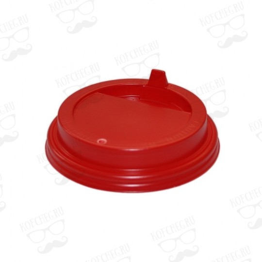 Крышка для бумажных стаканов с клапаном 80 мм (Красная)