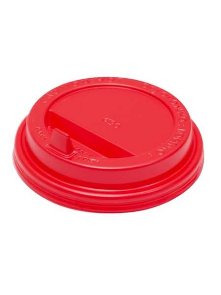 Крышка для бумажных стаканов с клапаном 90 мм (Красная)