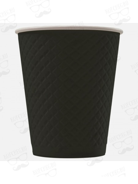 Стакан бумажный двухслойный Waffle Black/Черный 250 мл