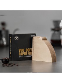 Бумажные фильтры для кофе для стеклянной воронки с подставкой V60 (100 шт/уп)