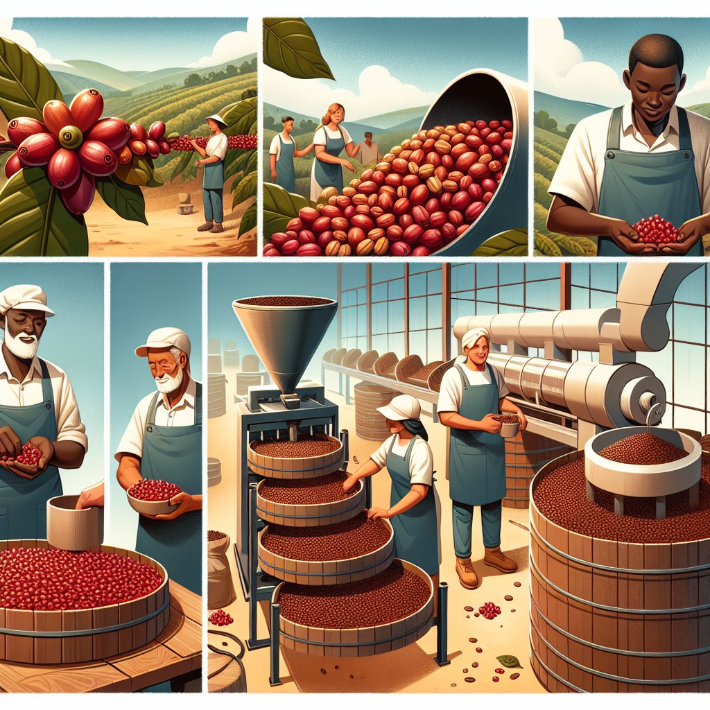 Обработка кофейных ягод